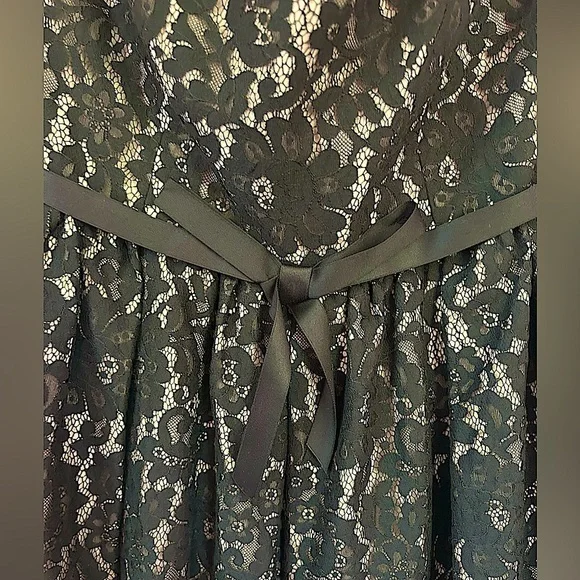 Neiman Marcus Target strapless, black lace whimsigoth holiday mini dress 6 - Picture 8 of 16